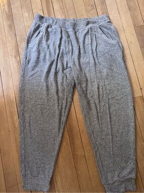 aerie Ribbed Knit Joggers - Gray